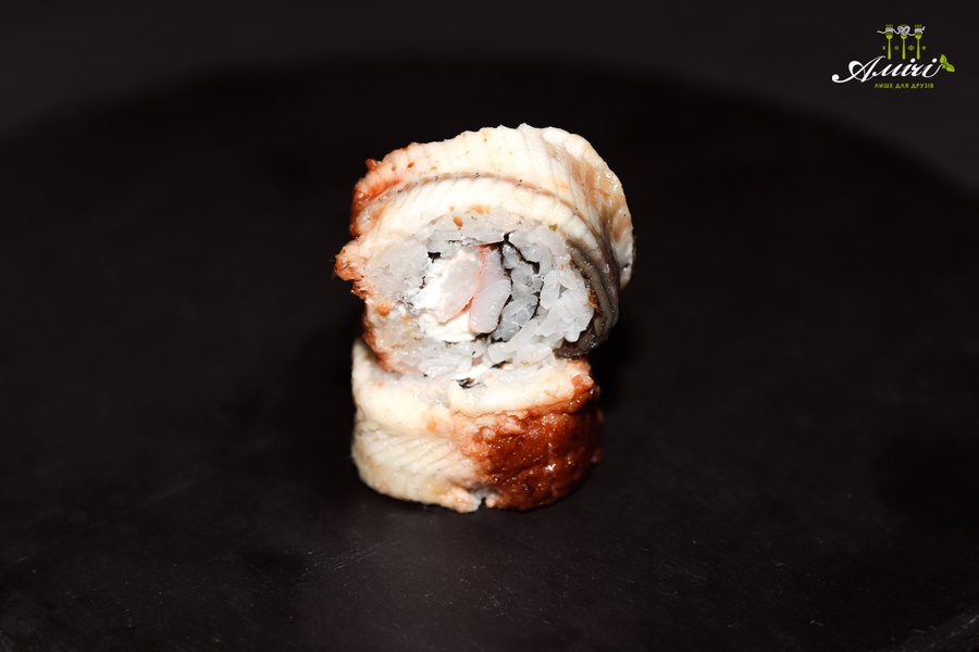 Roll with eel and shrimp
