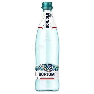 "Borjomi", strongly aerated, glass of 0,5 l