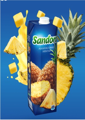"Sandora", pineapple nectar, 1 l