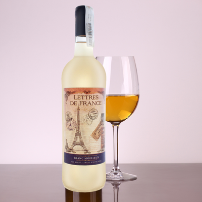 Вино біле  " Blanc, Lettres de France" 075 л