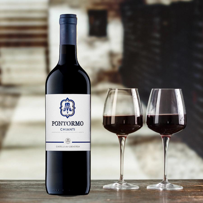Вино червоне "Pontormo Chianti , Castelli del Grevepesa  " 075 л